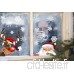 Tuopuda 4 Feuilles de Noël fenêtre Stickers Flocons de Neige père Noël Wapiti pour vitrine de Noël Autocollant père Noël Wapiti - B07H7DFNBR